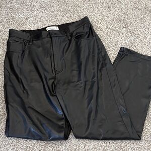 Abercrombie & Fitch Black Faux Leather Pants